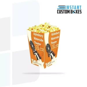 Custom Shaped Inside Outside Printed Popcorn Boxes
