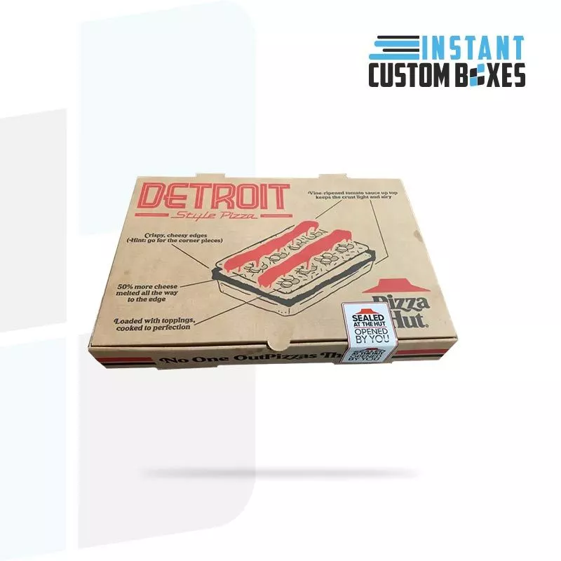 Get Custom Detroit Pizza Boxes In Bulk at Wholesale