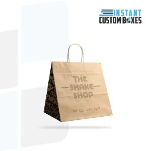 Custom White Paper Shopping Bags (Non-Printed) by BannerBuzz