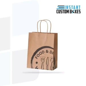 Custom Printing Cheap Eco-friendly Food Package Brown Kraft Paper