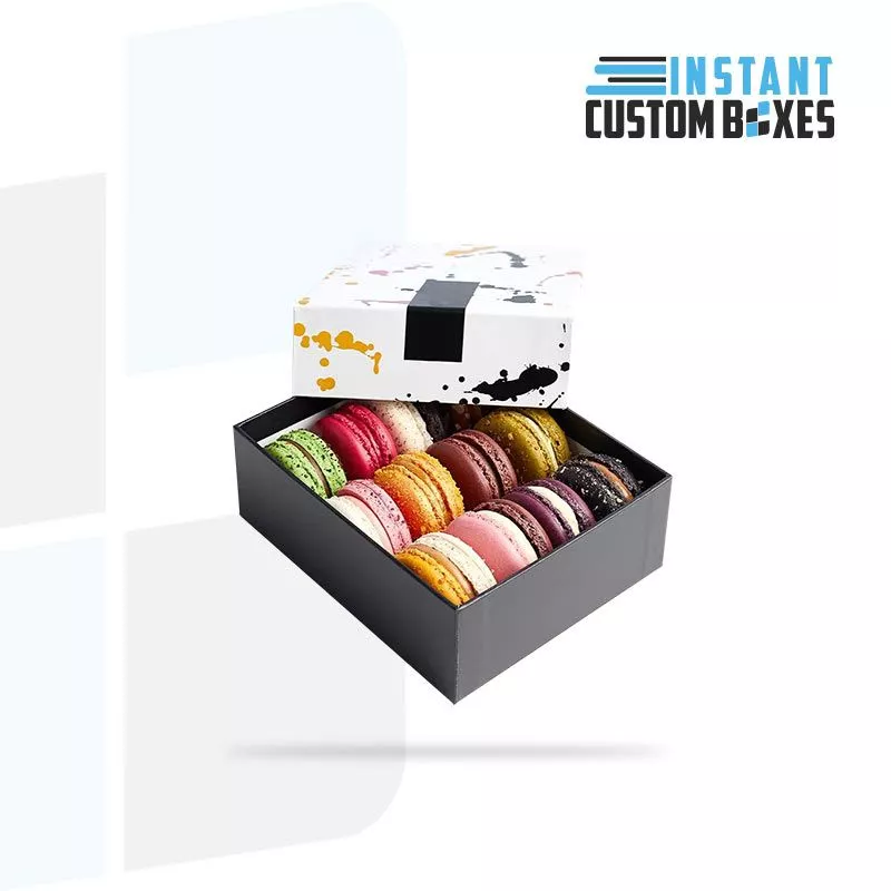 Coffret macarons base et couvercle