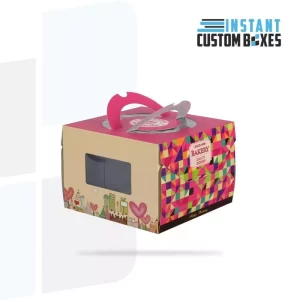 Custom Cake Box with PVC Window