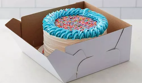 Cake securing in custom cake boxes