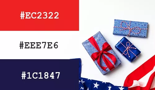 Use national colors on gift boxes