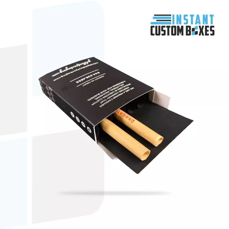Custom Straight Tuck Pre Rolls Joints Packaging
